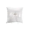 Wedding Ring Pillow Pearl & Diamante White (20x20cmH)