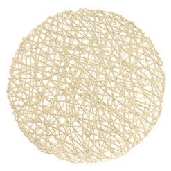 Wedding Table Placemat Set 2 Round Champagne (38cmD)