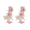 White Chicks w Hat Pack 2 Pink (25x10x20cm)