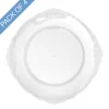 White Edge Vintage Charger Plate Pack 4 Clear (35.5cmD)