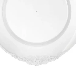 White Edge Vintage Charger Plate Pack 4 Clear (35.5cmD)