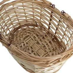 Wicker Basket with Handles Oval Natural (35x30x15cmH)