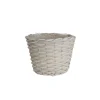 Wicker Planter Eco Forest Round White Large (24Dx18cmH)