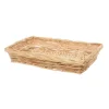 Willow Bread Basket Tray Rectangle Natural (42x29x8cmH)