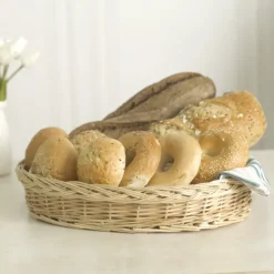 Willow Bread Basket Tray Oval Natural (36x27x8cmH)