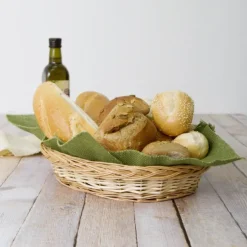 Willow Bread Basket Tray Oval Natural (36x27x8cmH)