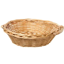 Willow Bread Basket Tray Round Natural (42cmDx14cmH)