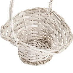 Willow Flower Girl Basket White (25x20x35cmH)
