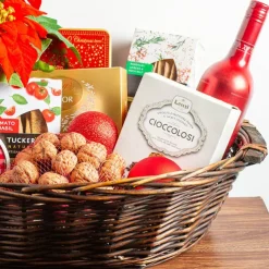 Willow Hamper Basket Tray Oval Dark Brown (50x42x14cmH)