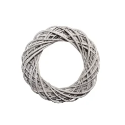 Willow Wreath White Wash (30cmD)