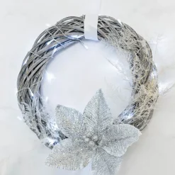 Willow Wreath White Wash (40cmD)