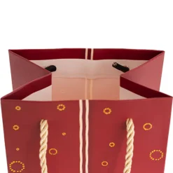 Wine Bag Single Bottle Pack 5 Gift Design Red (12x9x35cmH)