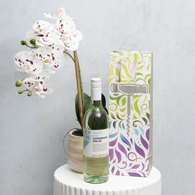 Wine Bag Single Bottle Pack 5 Corkscrew Silver (12x9x35cmH)