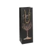 Wine Bag Single Bottle Pk5 Glass Rose Gold Black(12x9x36cmH)