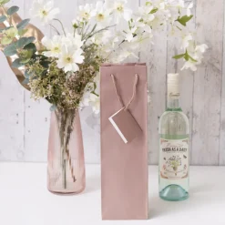 Wine Bottle Bags Single Pack 5 Rose Gold (10.5X9X35cmH)