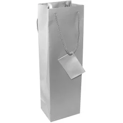 Wine Bottle Bags Single Pack 5 Silver (10.5X9X35cmH)
