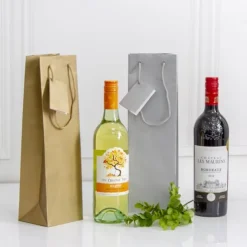 Wine Bottle Bags Single Pack 5 Silver (10.5X9X35cmH)