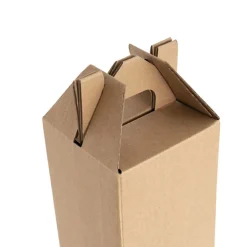 Wine Box Gable Handle Single Bottle Kraft (9x9x39.5cmH)