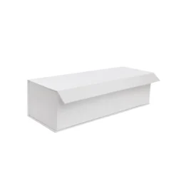 Wine Box Magnetic Lid Ribbed White (11x9x33.5cmH)