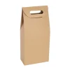 Wine Box with Handle Double Bottle Kraft (17.6x9x39.5cmH)