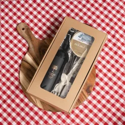 Wine Window Carry Box 2 Bottles Kraft Pack 2 (17x9x34cmH)