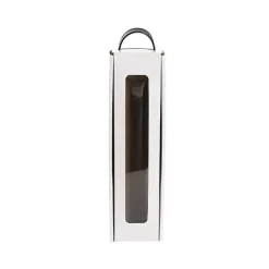 Wine Window Carry Box Single Bottle White Pack 2 (9x9x34cmH)
