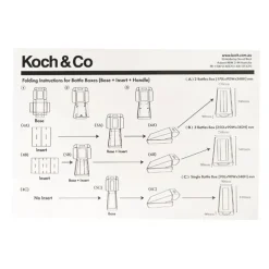 Wine Window Carry Box Single Bottle Kraft Pack 2 (9x9x34cmH)