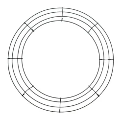 Wire Wreath Frame 16" (40.5cmD) Dark Green