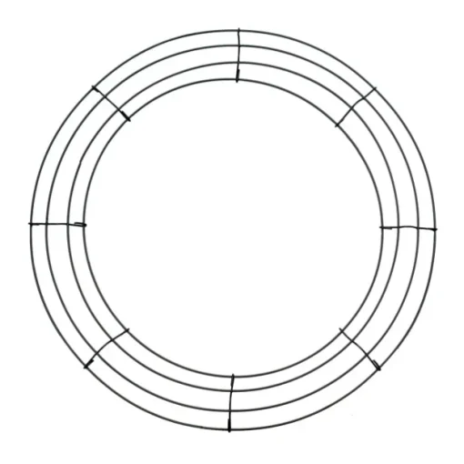 Wire Wreath Frame 16" (40.5cmD) Dark Green