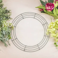 Wire Wreath Frame 16" (40.5cmD) Dark Green