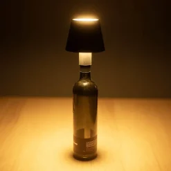 Wireless LED Bottle Lamp Black (11x13.5cmH)