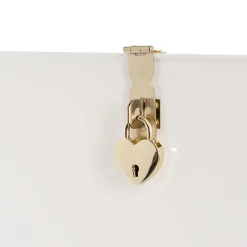 Wishing Well Acrylic Box with Heart Lock White (30x30x30cmH)