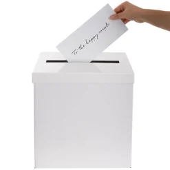 Wishing Well Card Box Flat Pack White (305x305x300mmH)