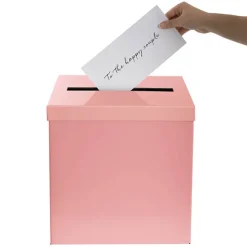 Wishing Well Card Box Flat Pack Baby Pink (305x305x300mmH)