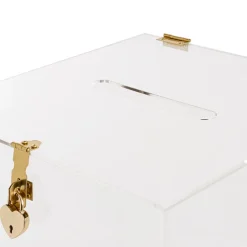 Wishing Well Clear Acrylic Box with Heart Lock (30x30x30cmH)