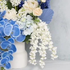 Wisteria Spray x 3 Sprays White (55cmH)