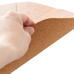 Wood Slice Look Table Placemat Set 2 Round Brown (38cmD)