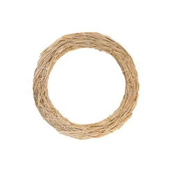 Wood Wool Wreath Natural Beige (30cmD)