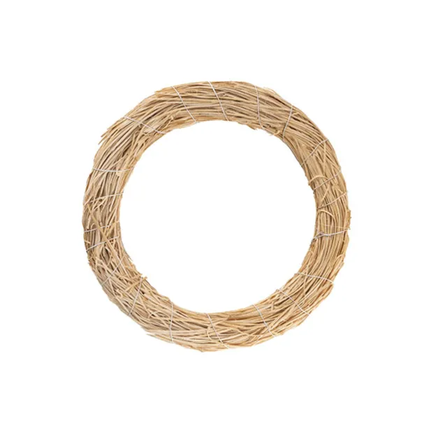 Wood Wool Wreath Natural Beige (30cmD)