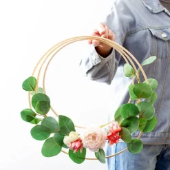 Wooden Bamboo Ring Natural (30cmD)