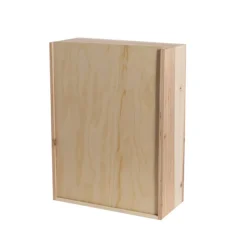 Wooden Box with Wooden Sliding Lid (40x30x15cmH)