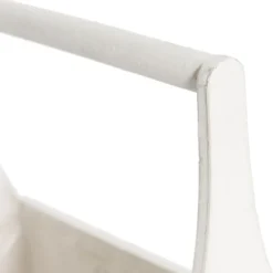 Wooden Carry Tote Planter White (25x11.5x28cmH)