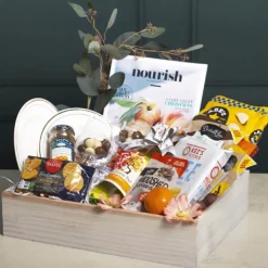 Wooden Hamper Box Set 2 Hamper Natural (43x34x10cmH)