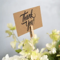 Wooden Peg Card Forks Pack 50 Natural (30cmH)