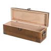Wooden Single Wine Box Anqitue Brown 36x12x12cmh