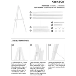 Wooden Tripod Easel White (130cmH)