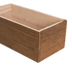 Wooden Trough Hamper Planter Brown (24x12x9cmH)