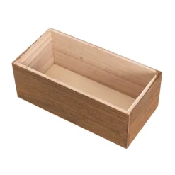 Wooden Trough Hamper Planter Brown (24x12x9cmH)