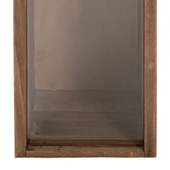 Wooden Wine Box Clear Perspex Lid Brown (36.5x11.5x11.5cmH)