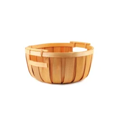 Woven Barrel Hamper Bowl Dark Natural (D28x12cmH)